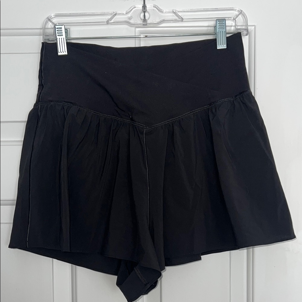 Aerie Black Skort High-Waisted Pleated Shorts
